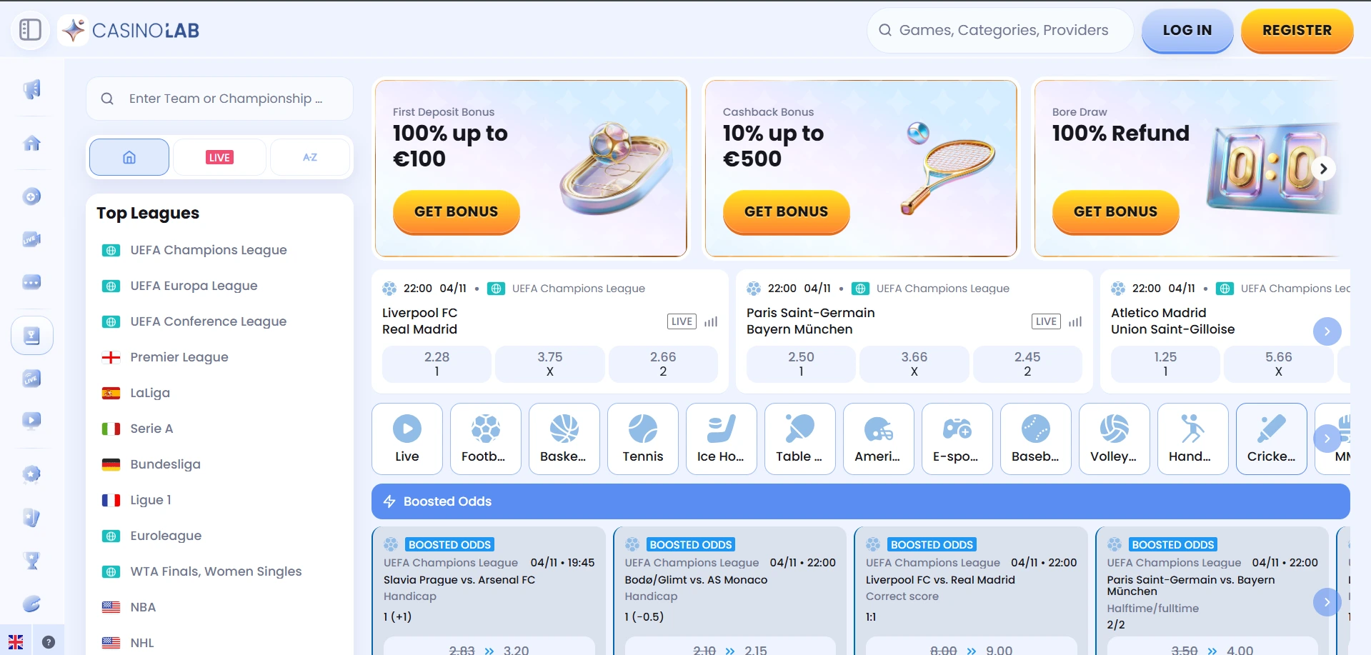 Casinolab apuestas deportivas