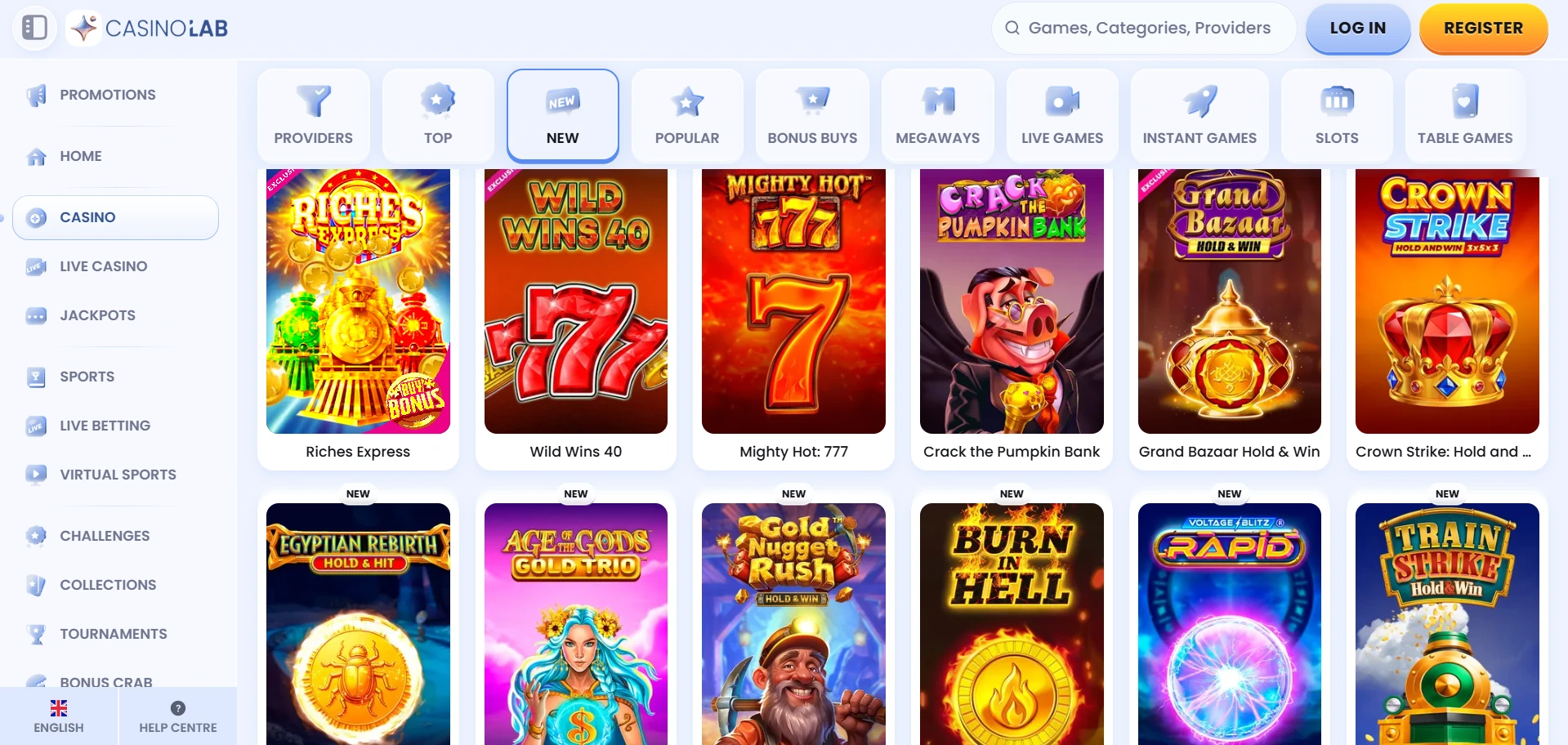 Casinolab juegos